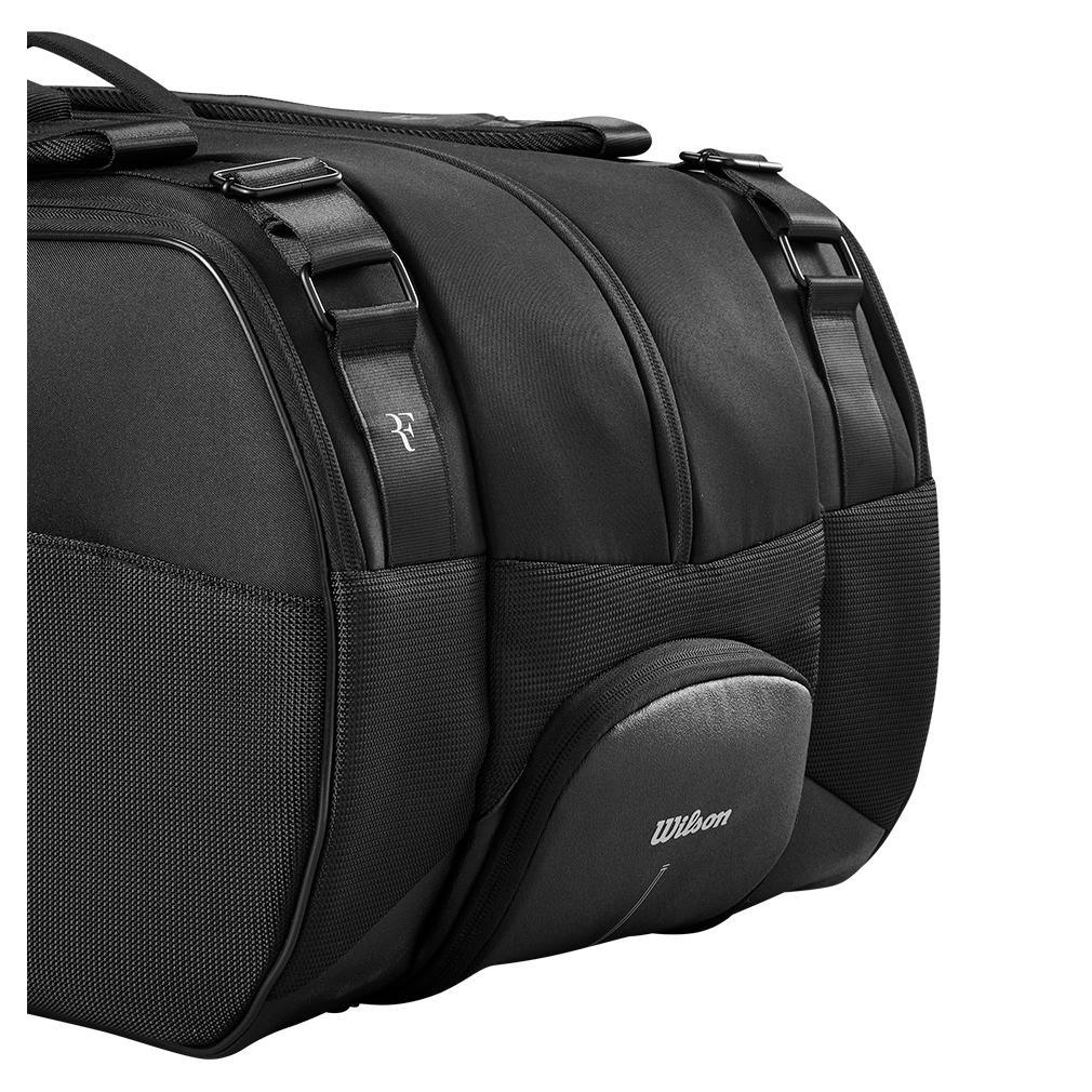 RF Tournament 15pk Tennis Racquet Bag Black SHOP BY PLAYER WILSON