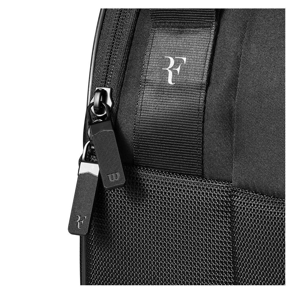 RF Tournament 15pk Tennis Racquet Bag Black SHOP BY PLAYER WILSON