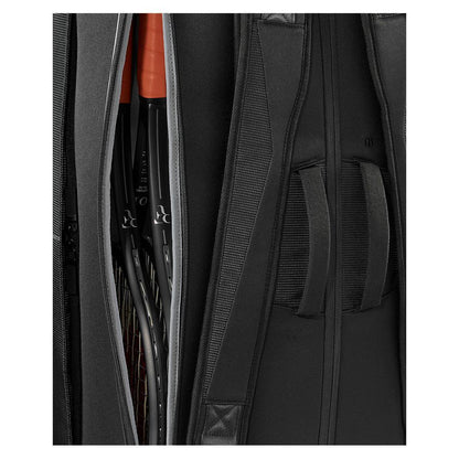 RF Tournament 15pk Tennis Racquet Bag Black SHOP BY PLAYER WILSON