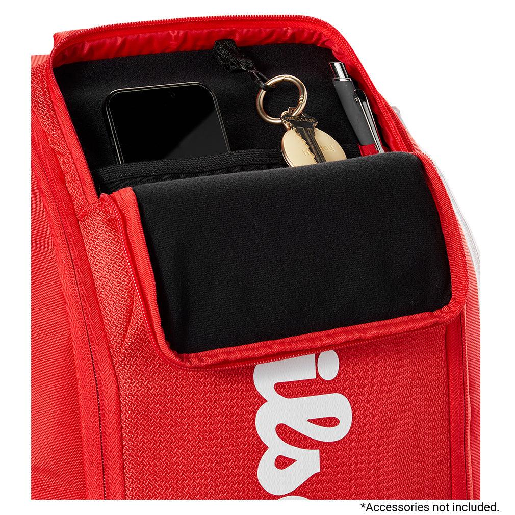 Super Tour 2025 Tennis Backpack Red BAGS WILSON