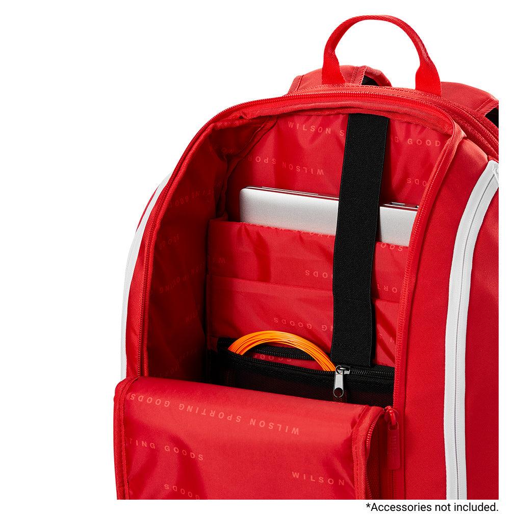 Super Tour 2025 Tennis Backpack Red BAGS WILSON