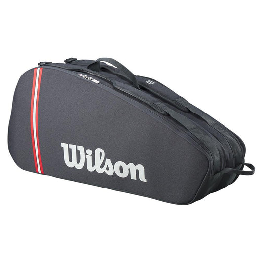 Tour 6 Pack Tennis Racquet Bag Black WILSON ONE_SIZE Black