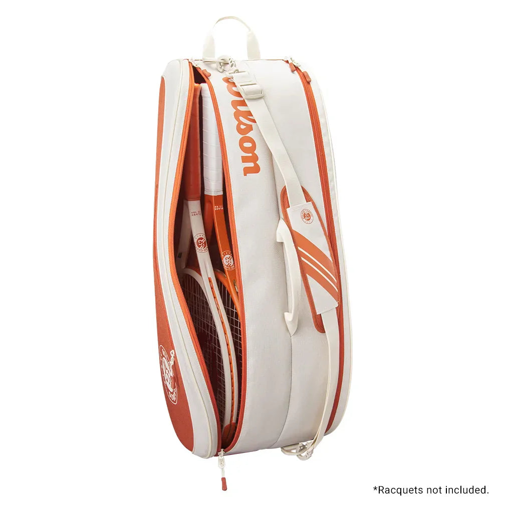 Team 6 Pack Roland Garros 2025 Tennis Bag Cream and Clay WILSON