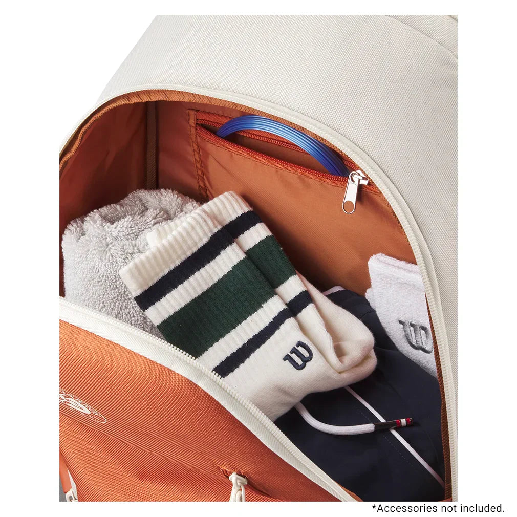 Team Roland Garros 2025 Tennis Backpack Cream and Clay WILSON
