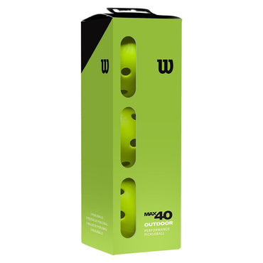 Max 40 Outdoor Pickleball 3 Pack Green PICKLEBALLS WILSON