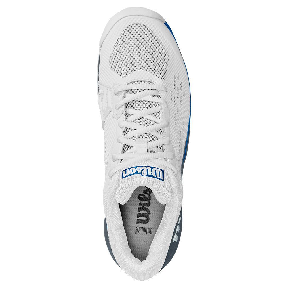 Men's Rush Pro Ace Pickler Pickleball Shoes White and Stormy Weather Shoes WILSON