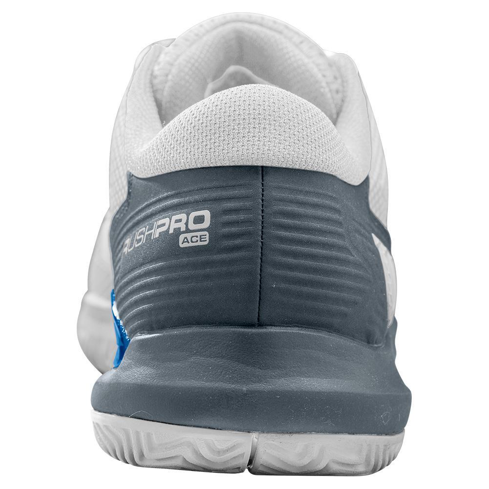 Men's Rush Pro Ace Pickler Pickleball Shoes White and Stormy Weather Shoes WILSON