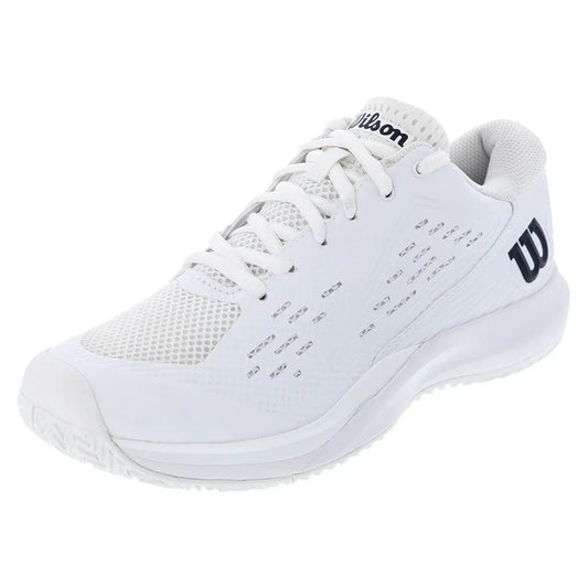 Men's Rush Pro Ace Wide Tennis Shoes White and Black Top Tennis Shoes WILSON 7 White