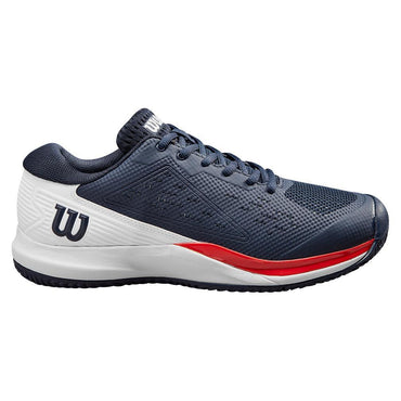 Men's Rush Pro Ace Wide Tennis Shoes Navy Blazer and White Top Tennis Shoes WILSON