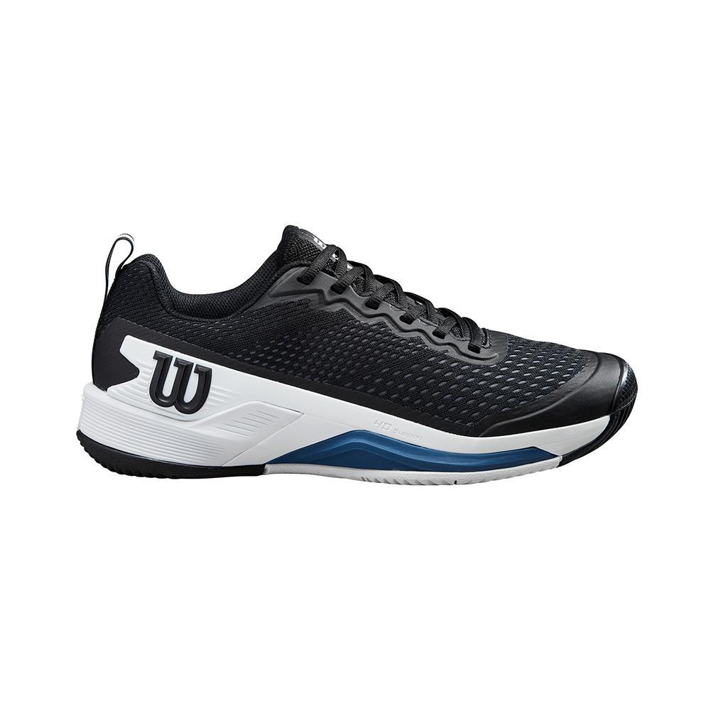 Men's Rush Pro 4.5 Tennis Shoes Black and Ensign Blue Top Tennis Shoes WILSON
