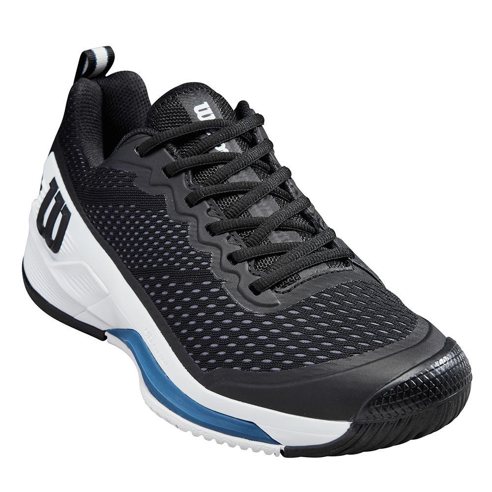 Men's Rush Pro 4.5 Tennis Shoes Black and Ensign Blue Top Tennis Shoes WILSON