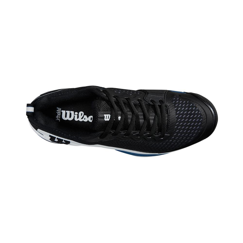 Men's Rush Pro 4.5 Tennis Shoes Black and Ensign Blue Top Tennis Shoes WILSON