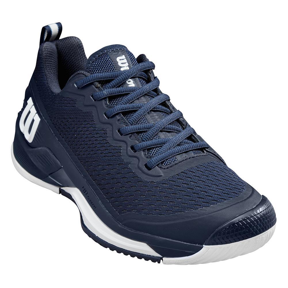 Men's Rush Pro 4.5 Tennis Shoes Navy and White Top Tennis Shoes WILSON