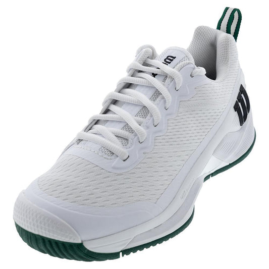Men's Rush Pro 4.5 Tennis Shoes White and Aventurine Top Tennis Shoes WILSON 7 White