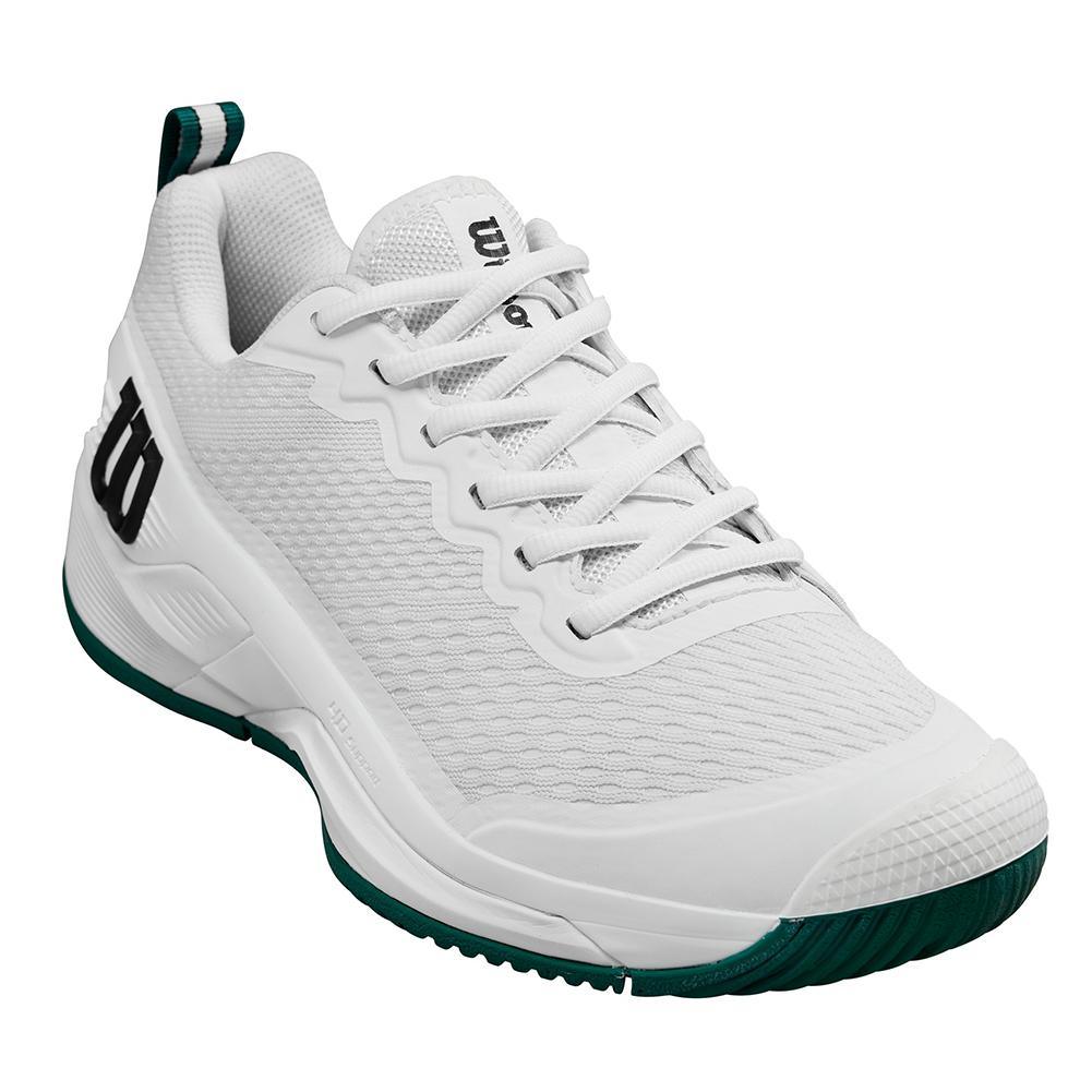 Men's Rush Pro 4.5 Tennis Shoes White and Aventurine Top Tennis Shoes WILSON