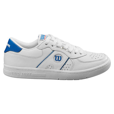 Unisex Pro Staff 87 Tennis Shoes White and Deja Vu Blue Womens Shoes WILSON