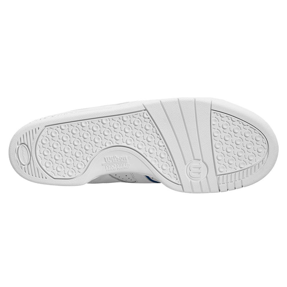 Unisex Pro Staff 87 Tennis Shoes White and Deja Vu Blue Womens Shoes WILSON