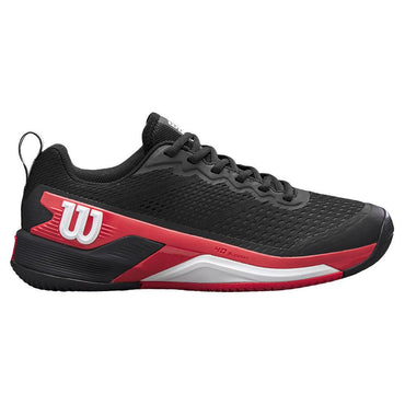 Men`s Rush Pro 4.5 Tennis Shoes Black and Infrared WILSON