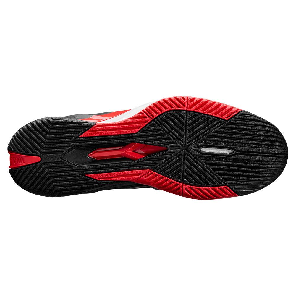 Men`s Rush Pro 4.5 Tennis Shoes Black and Infrared WILSON