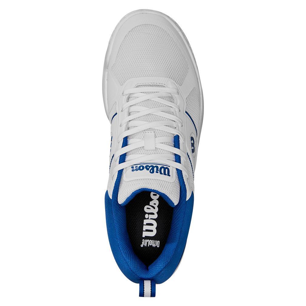 Men`s Pickle Pro Pickleball Shoes White and Deja Vu Blue SHOES WILSON