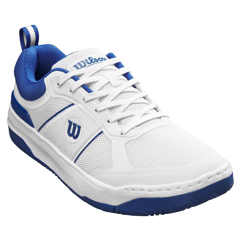 Men`s Pickle Pro Pickleball Shoes White and Deja Vu Blue SHOES WILSON
