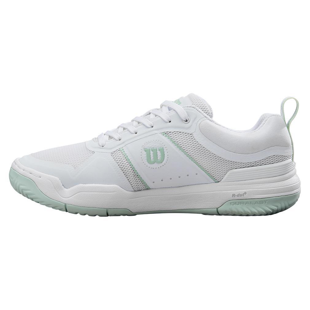 Women`s Pickle Pro Pickleball Shoes White and Surf Spray WOMENS SHOES WILSON