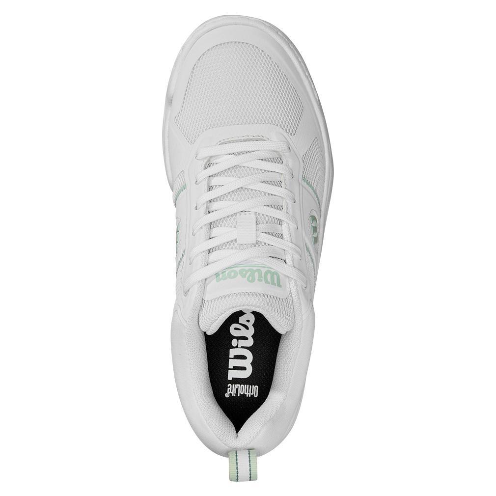 Women`s Pickle Pro Pickleball Shoes White and Surf Spray WOMENS SHOES WILSON