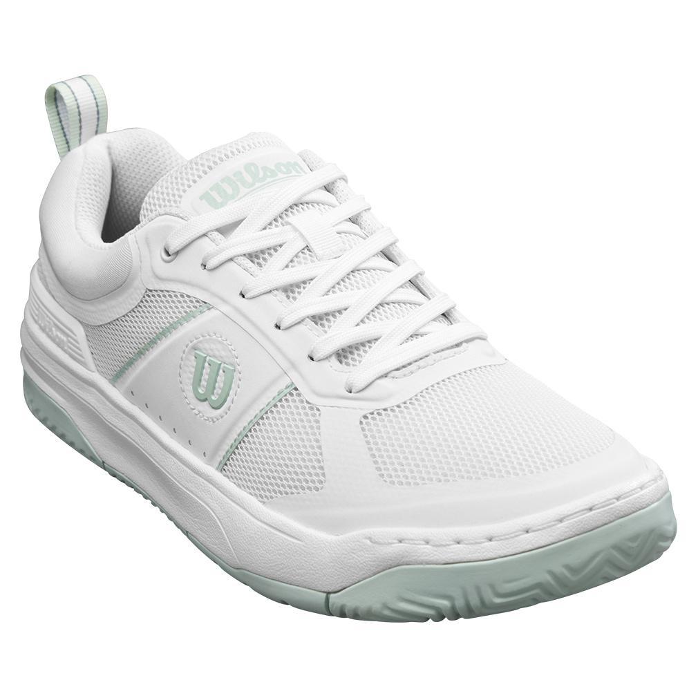 Women`s Pickle Pro Pickleball Shoes White and Surf Spray WOMENS SHOES WILSON