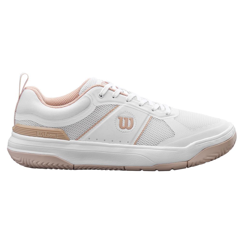 Women`s Pickle Pro Pickleball Shoes White and Cameo Rose WOMENS SHOES WILSON