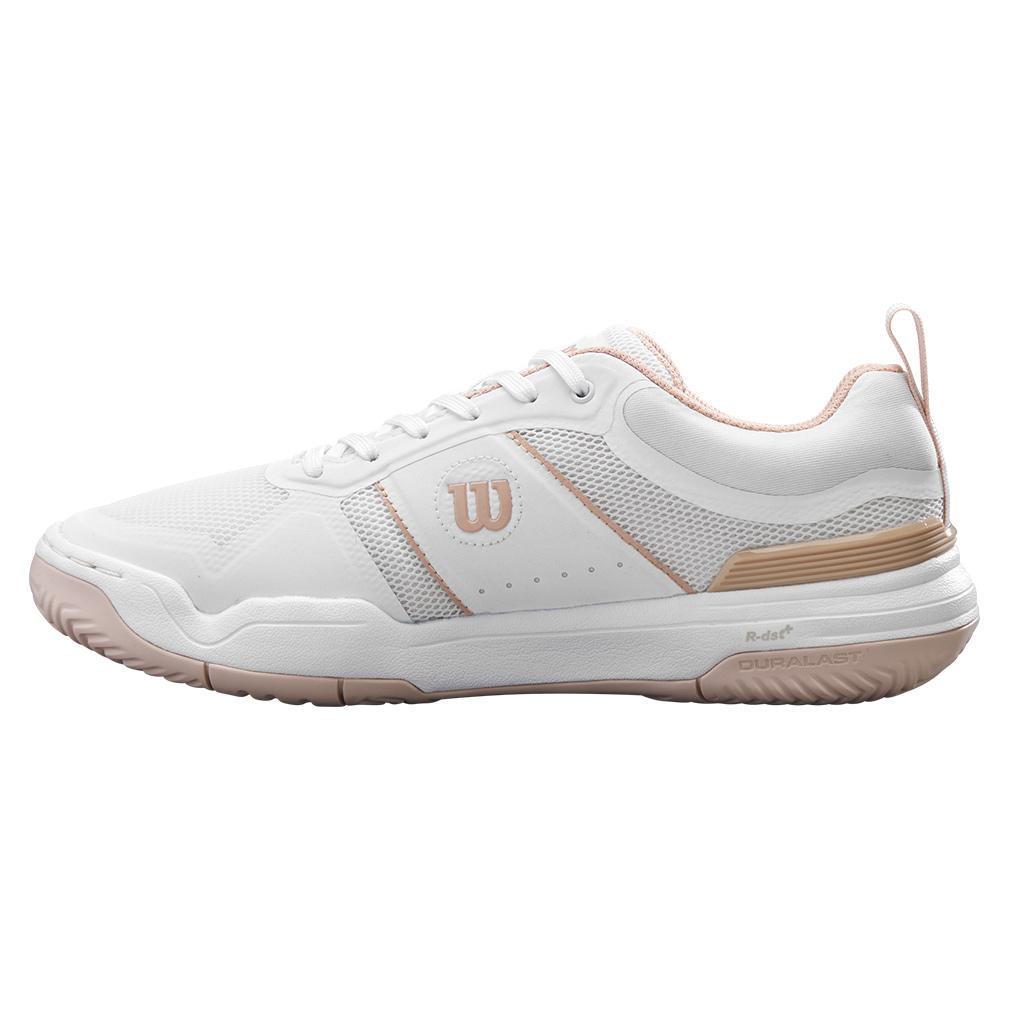 Women`s Pickle Pro Pickleball Shoes White and Cameo Rose WOMENS SHOES WILSON