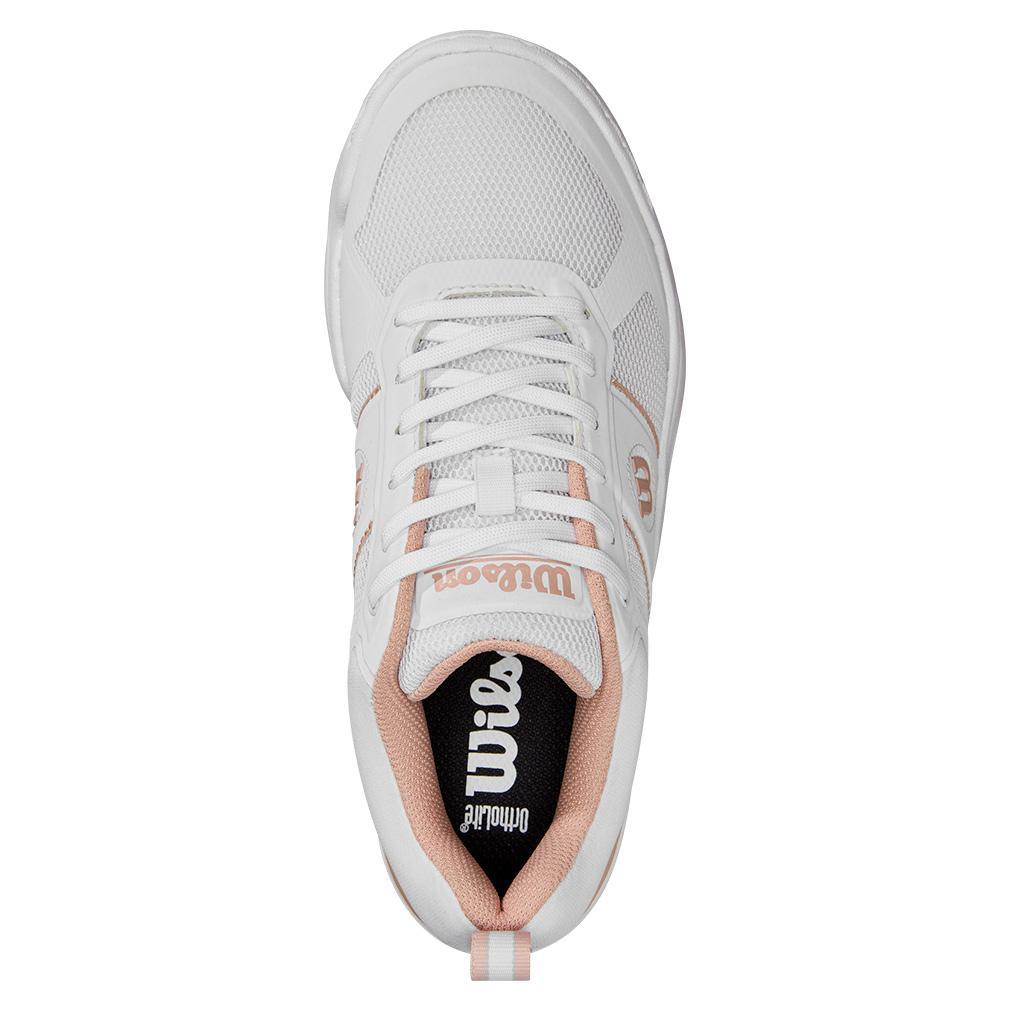 Women`s Pickle Pro Pickleball Shoes White and Cameo Rose WOMENS SHOES WILSON