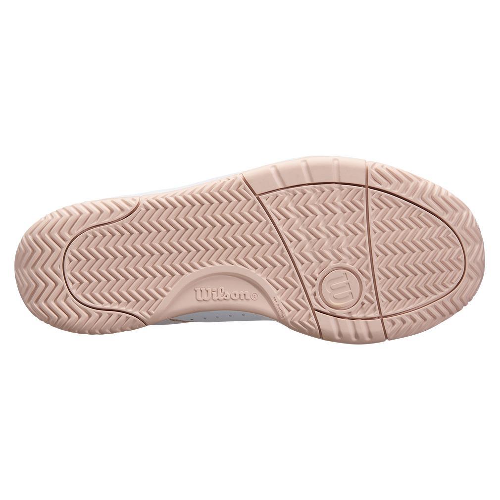 Women`s Pickle Pro Pickleball Shoes White and Cameo Rose WOMENS SHOES WILSON