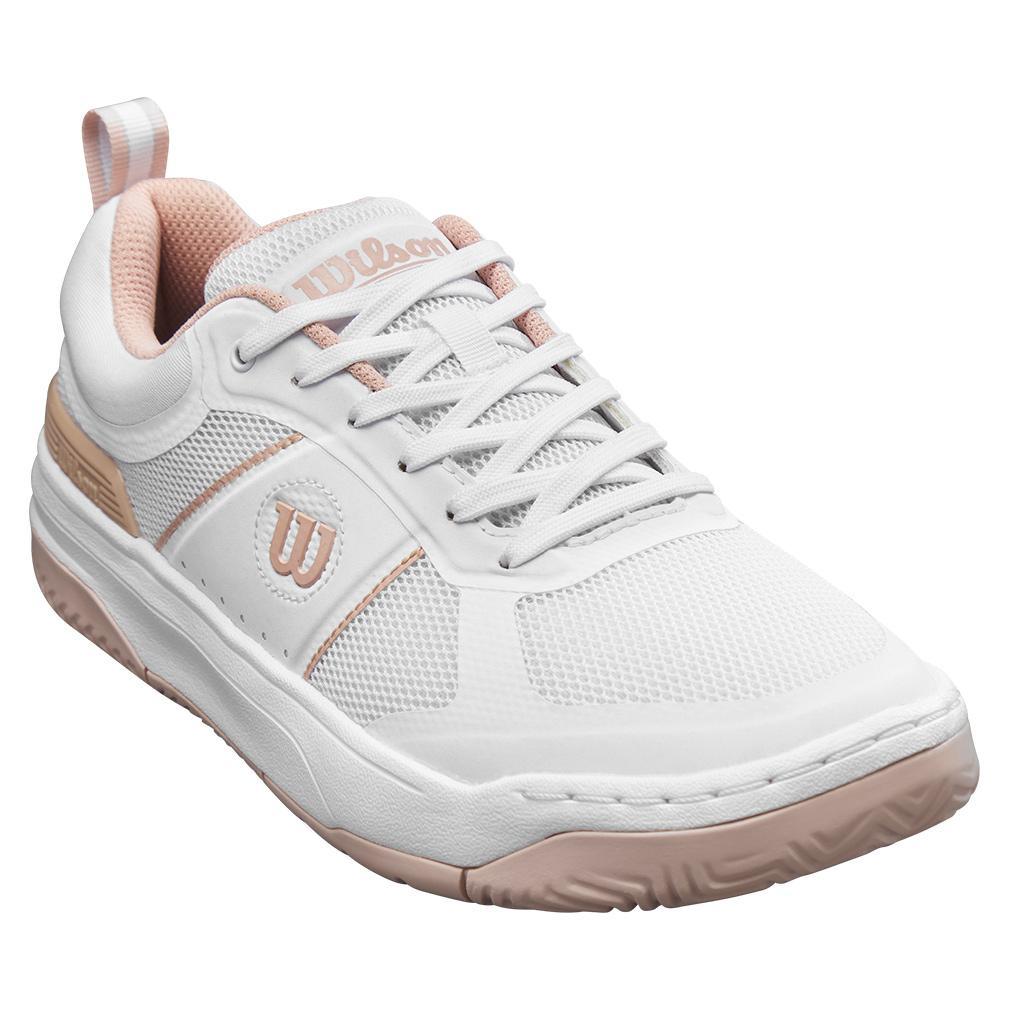 Women`s Pickle Pro Pickleball Shoes White and Cameo Rose WOMENS SHOES WILSON