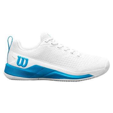Men`s Rush Pro 4.5 Oz Tennis Shoes White and Atomic Blue WILSON