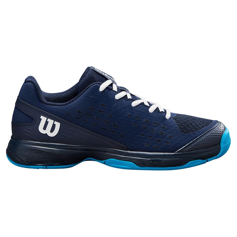 Juniors` Rush Pro Tennis Shoes Navy Blazer and White WILSON