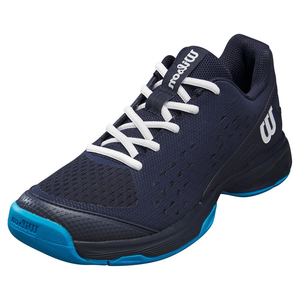 Juniors` Rush Pro Tennis Shoes Navy Blazer and White WILSON 1Y
