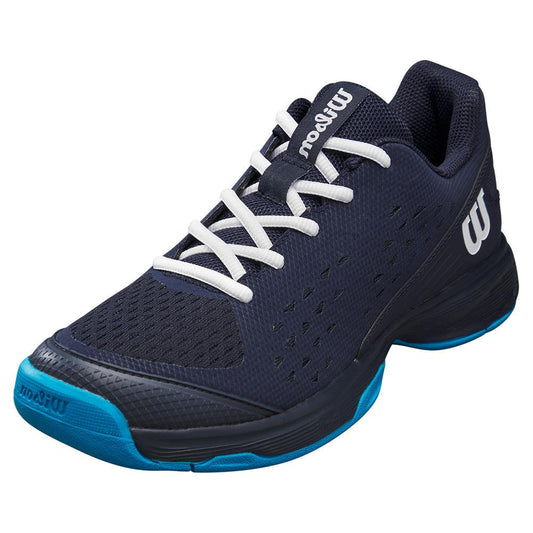 Juniors` Rush Pro Tennis Shoes Navy Blazer and White WILSON 1Y