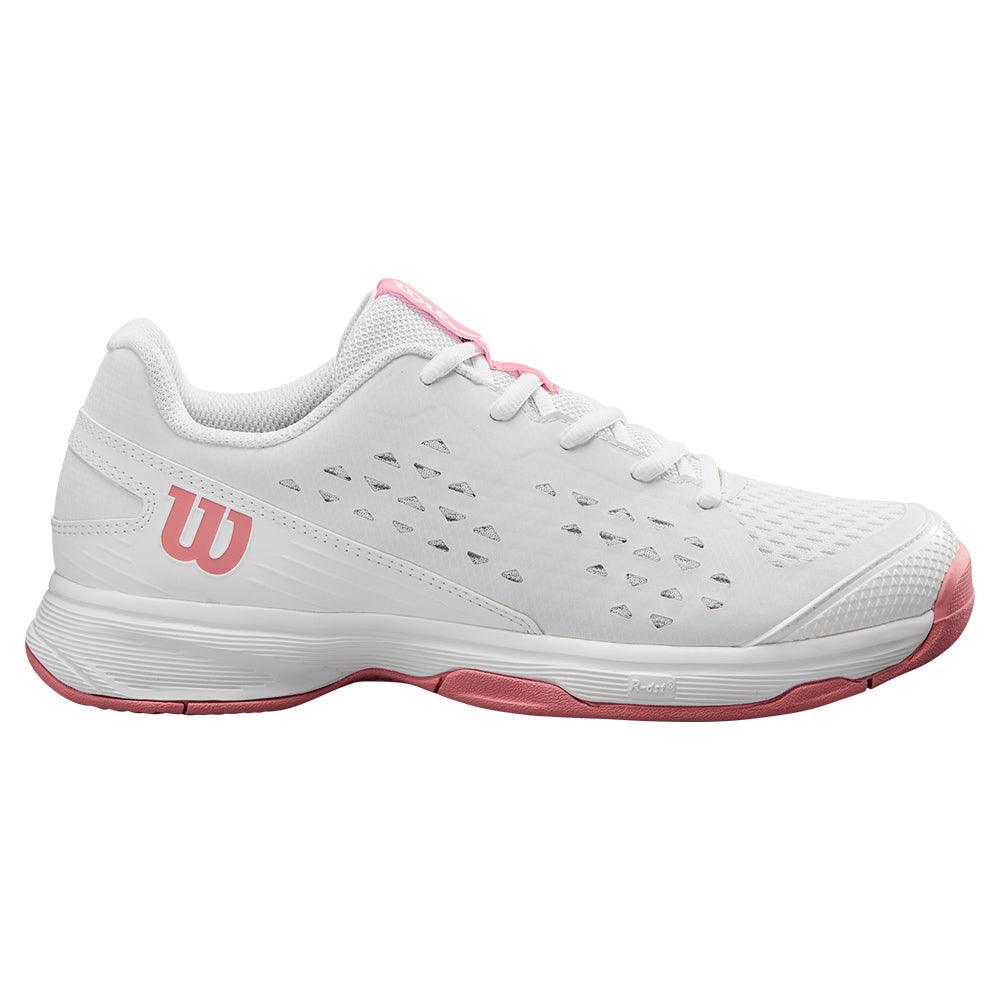 Juniors` Rush Pro Tennis Shoes White and Mauveglow WILSON
