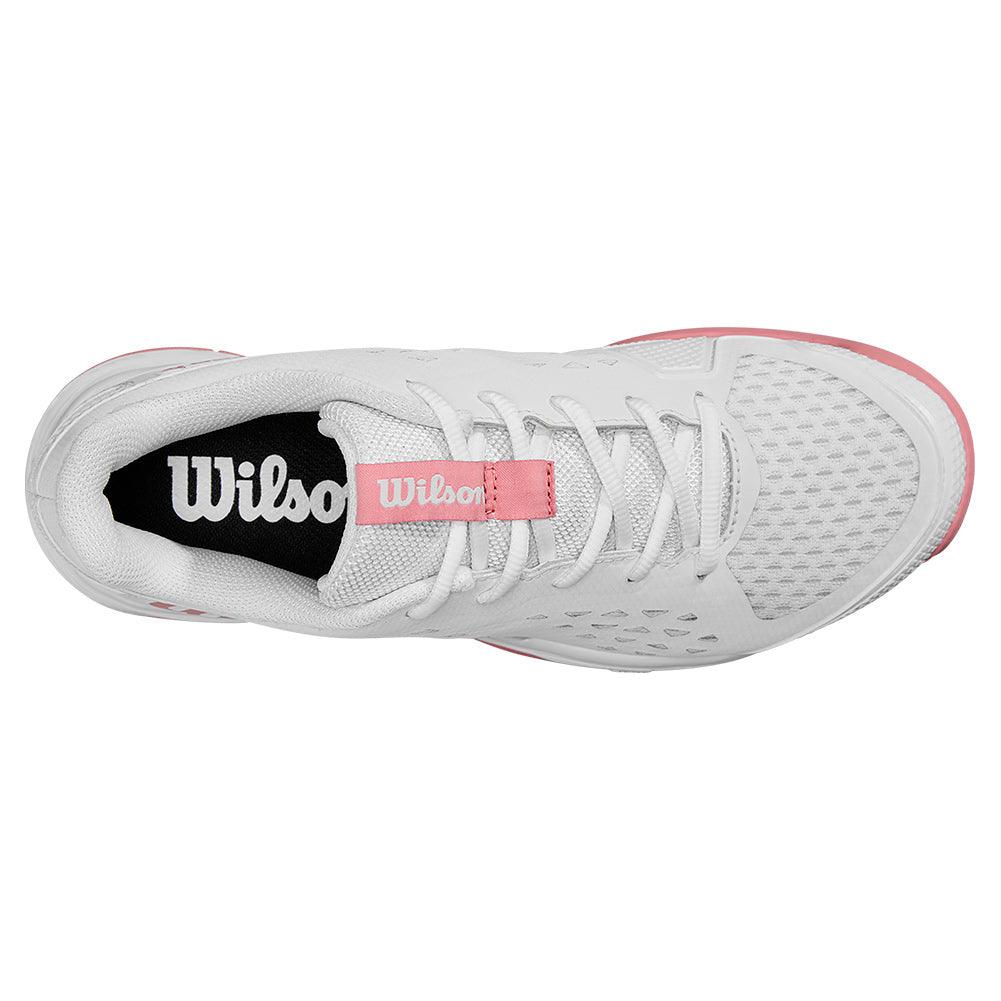 Juniors` Rush Pro Tennis Shoes White and Mauveglow WILSON