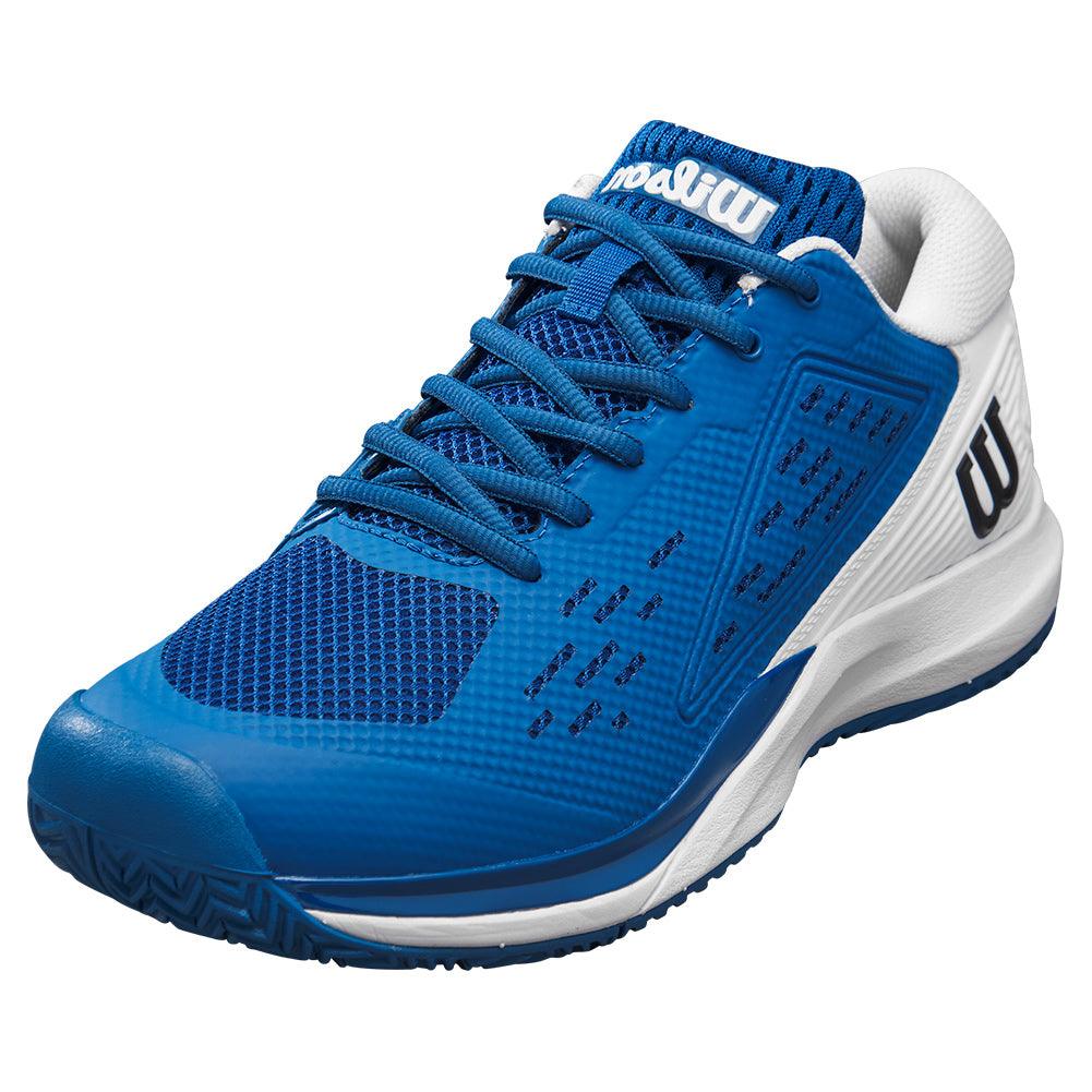 Men`s Rush Pro Ace Tennis Shoes Deja Vu Blue and White WILSON 7 Blue