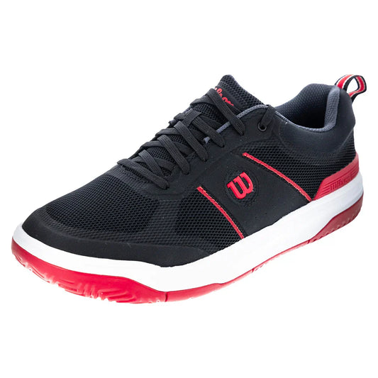 Men`s Pickle Pro Pickleball Shoes Black and Infrared WILSON 7 Black