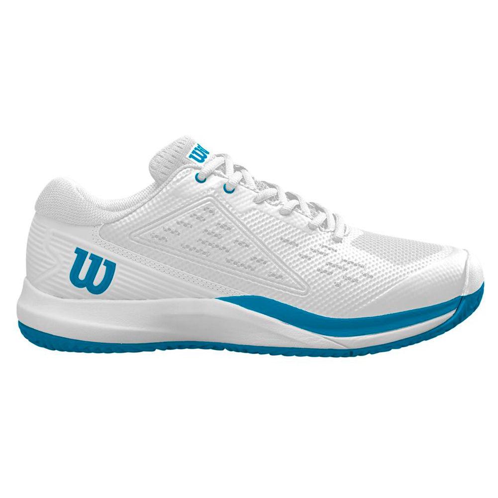 Men`s Rush Pro Ace Oz Tennis Shoes White and Atomic Blue WILSON