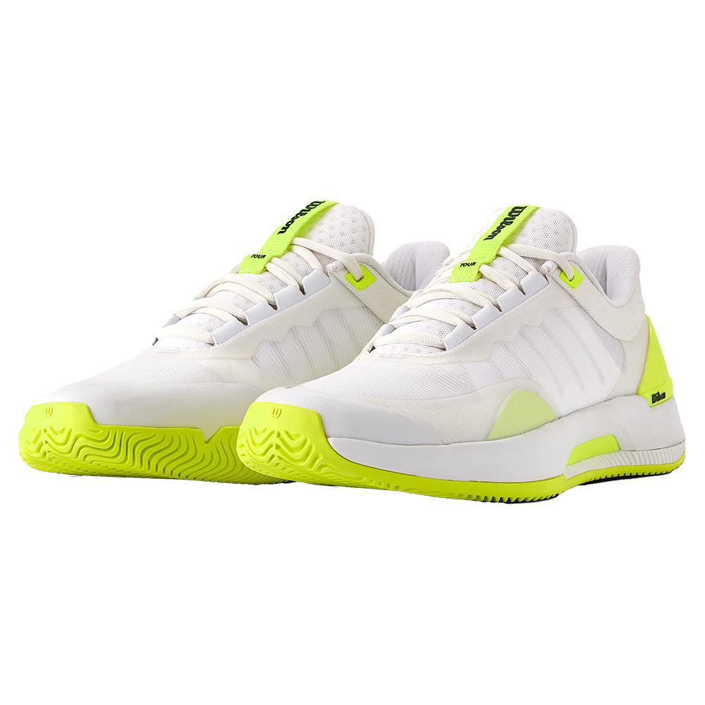 Women`s Intrigue Tour Oz Tennis Shoes White and Safety Yellow WILSON