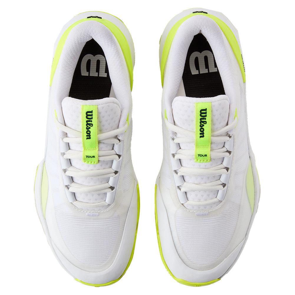 Women`s Intrigue Tour Oz Tennis Shoes White and Safety Yellow WILSON