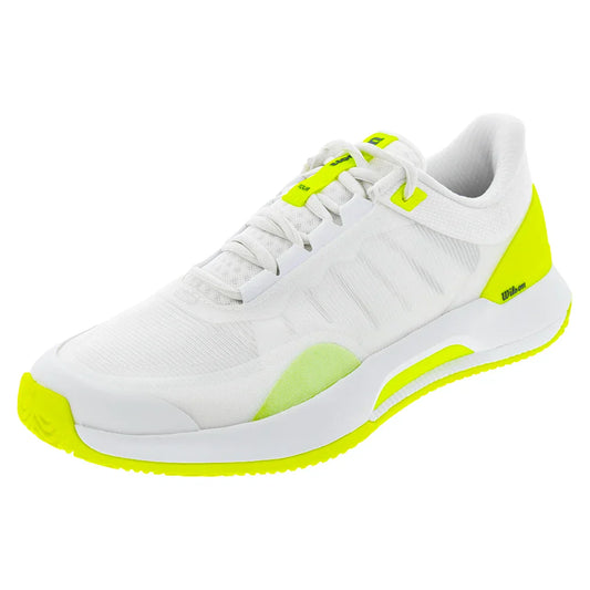 Women`s Intrigue Tour Oz Tennis Shoes White and Safety Yellow WILSON 5.5 White