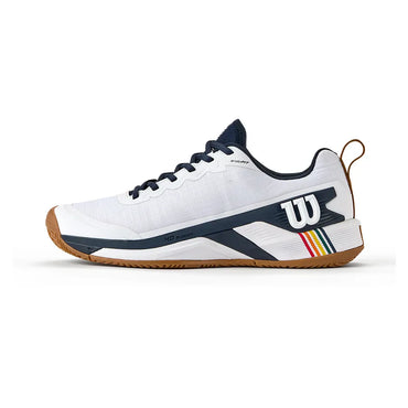 Men`s Rush Pro 4.5 Clay RG Tennis Shoes White and Navy Blazer WILSON