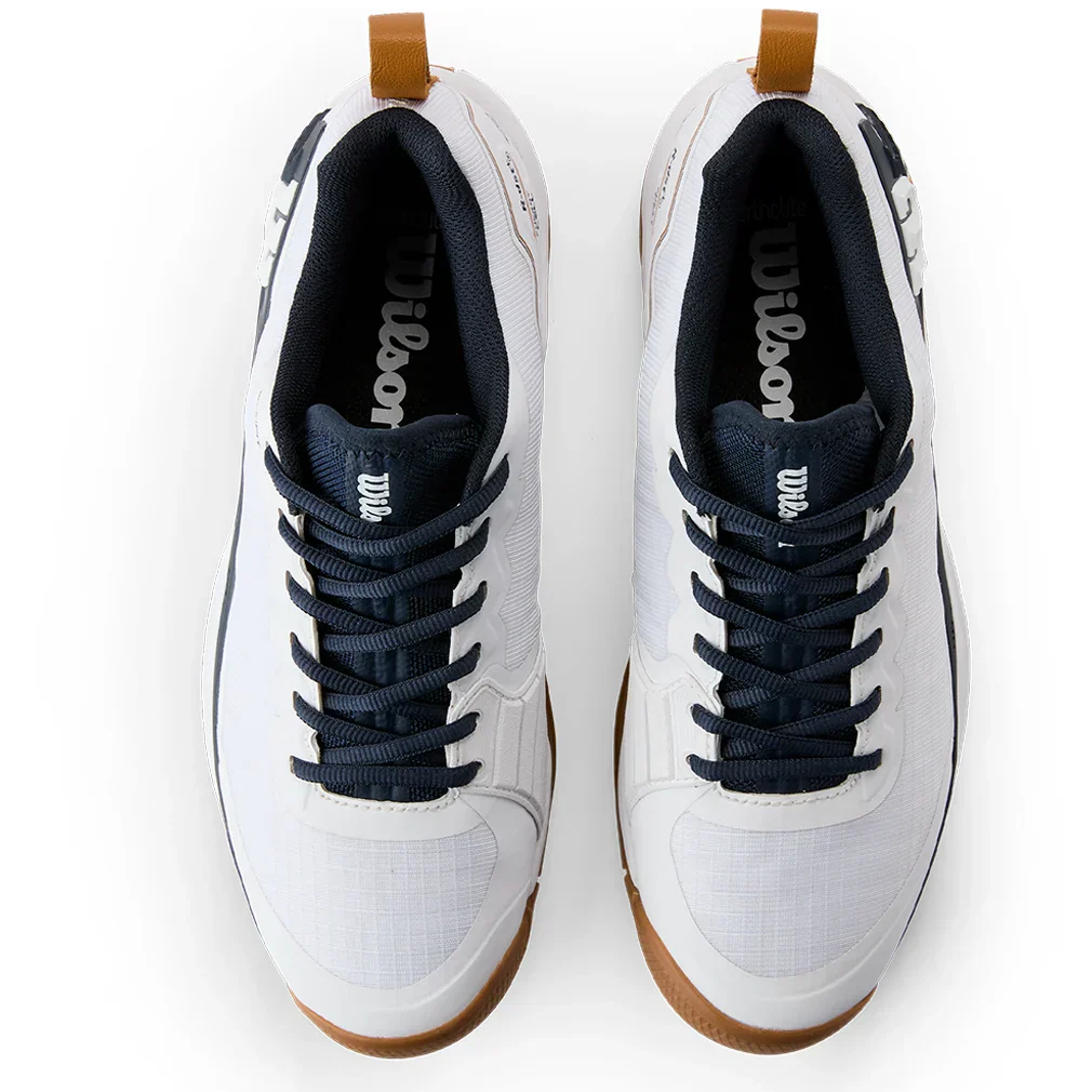 Men`s Rush Pro 4.5 Clay RG Tennis Shoes White and Navy Blazer WILSON