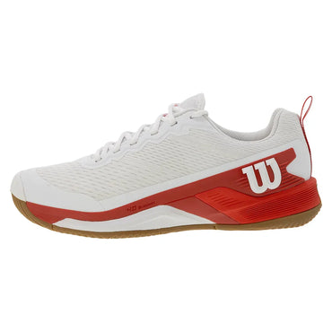 Men`s Rush Pro 4.5 Tennis Shoes White and Infrared WILSON