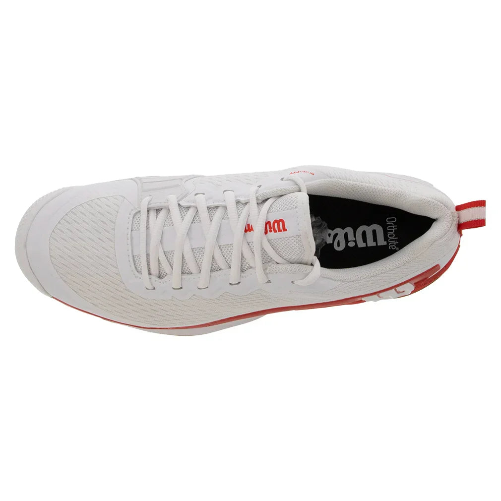Men`s Rush Pro 4.5 Tennis Shoes White and Infrared WILSON