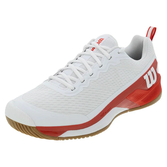 Men`s Rush Pro 4.5 Tennis Shoes White and Infrared WILSON 7